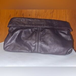 Vintage Deep Purple Leather Clutch made in Haiti - no strap, just a sexy clutch!